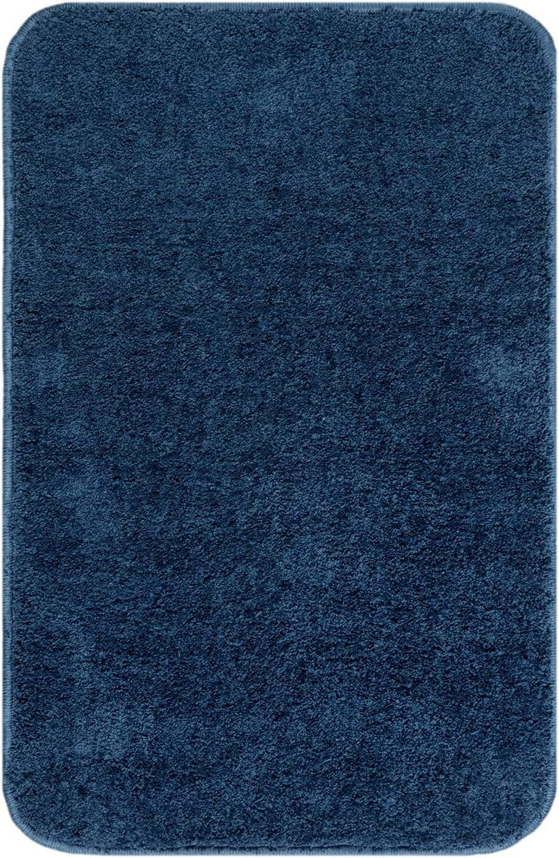 Eminence Home Neo Microfiber Luxury Shaggy Mat 45x70cm - Blue - Image 1